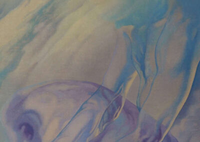 Detail from oil on canvas painting by the artist Mimica Kulenovic, portraying an underwater intercourse.